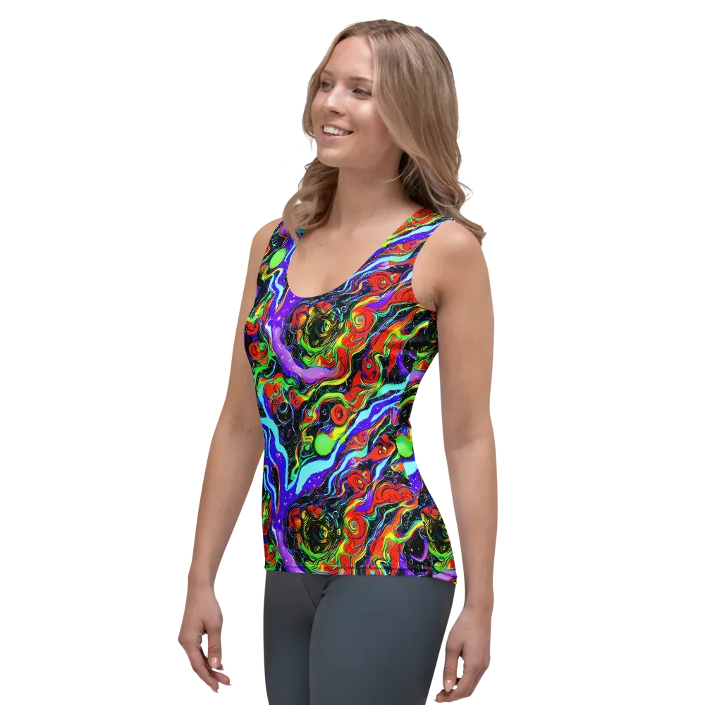 Radiant Undertow on Women's Tank Top — Left Front