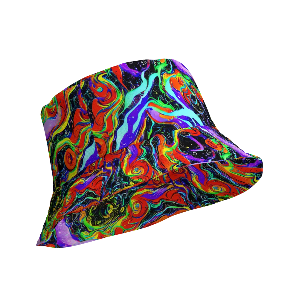 Radiant Undertow on Reversible Bucket Hat — Product details Outside