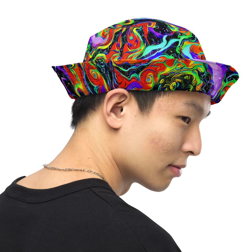 Radiant Undertow on Reversible Bucket Hat — Right Outside