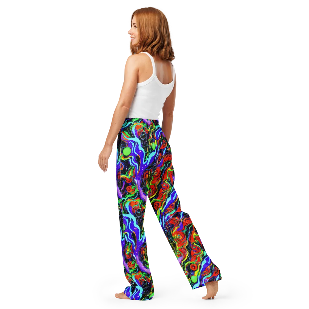 Radiant Undertow on Women's Pajama Pants — Back