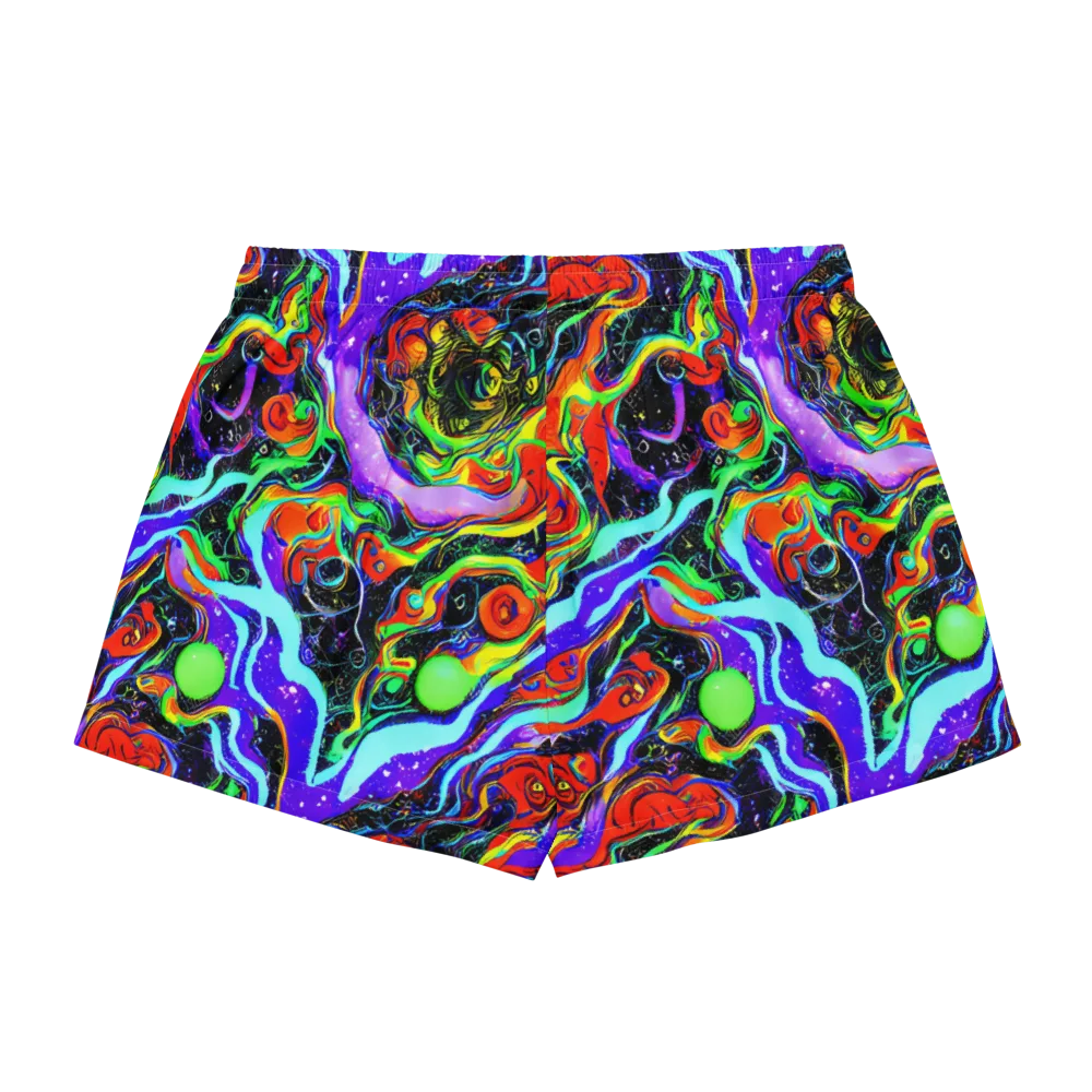 Radiant Undertow on Women's Pajama Shorts — Back