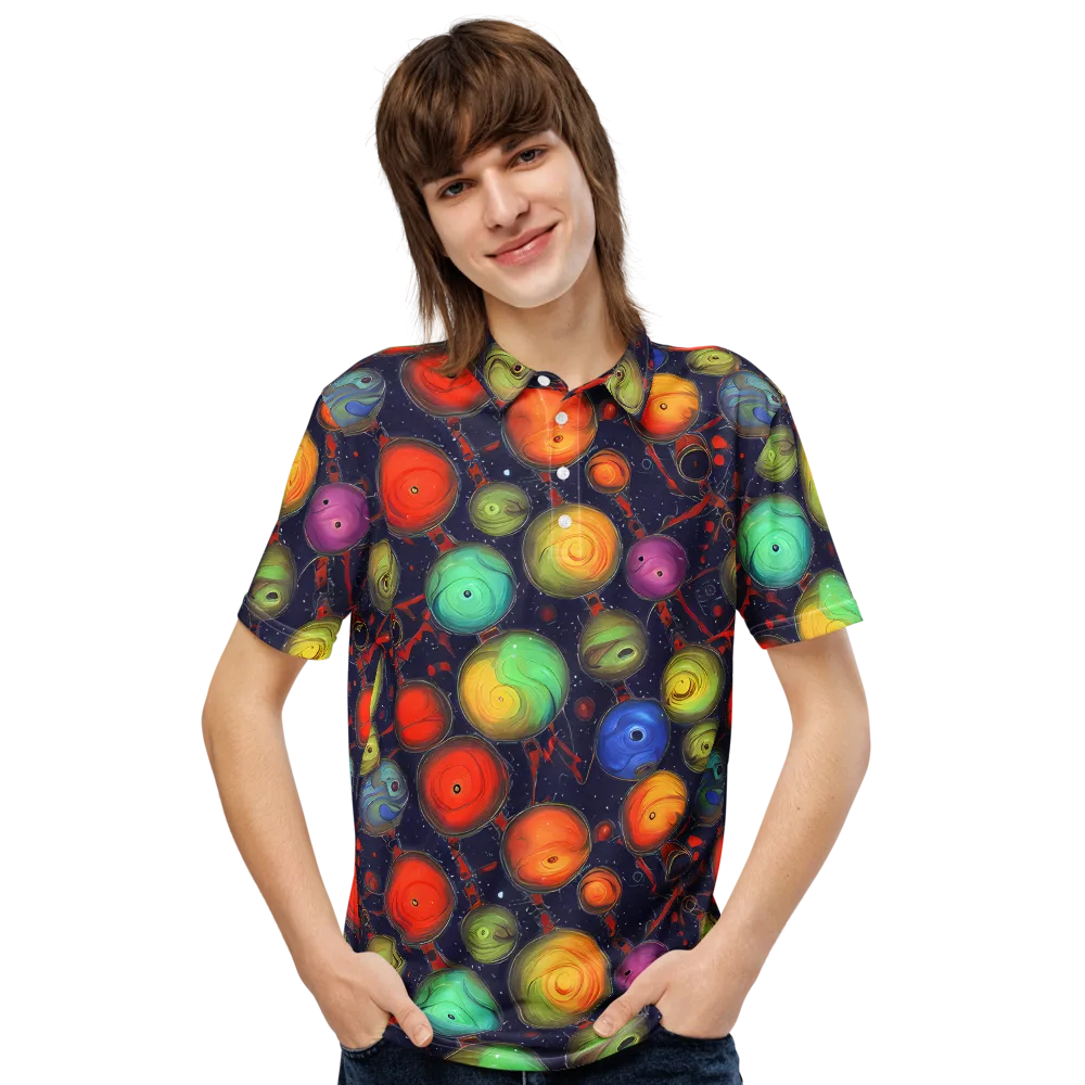 Orbiting Kaleidoscope on Men's Slim Fit Polo Shirt — Front