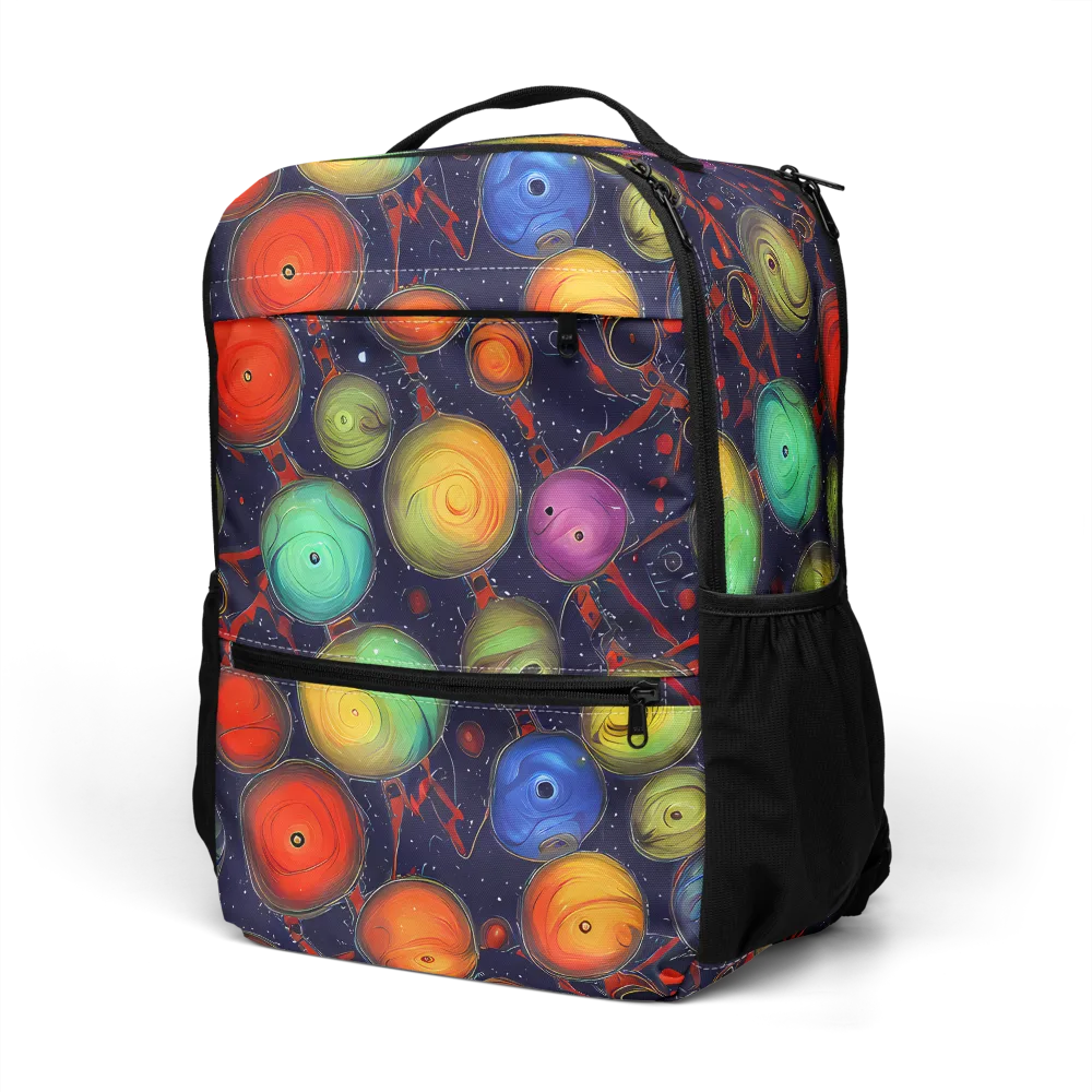 Orbiting Kaleidoscope on Utility Backpack — Left Front