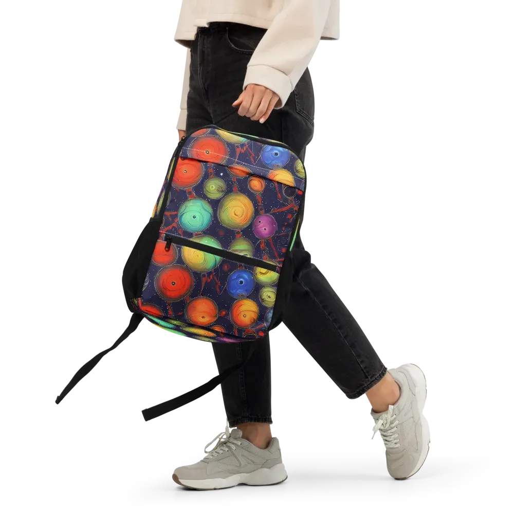 Orbiting Kaleidoscope on Utility Backpack — Front