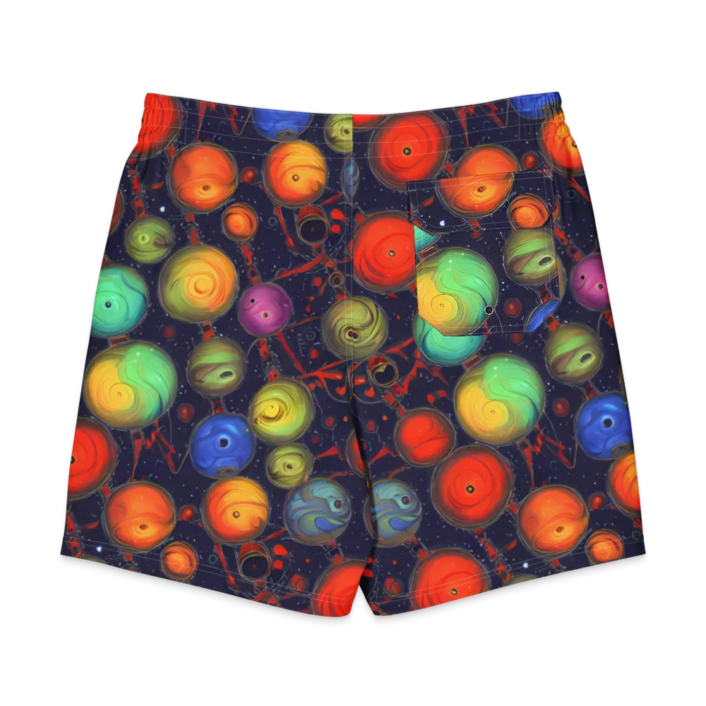 Orbiting Kaleidoscope on Men's Board Shorts — Back