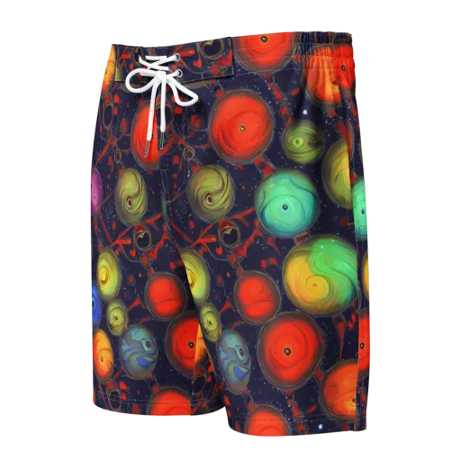 Orbiting Kaleidoscope on a Men's Board Shorts
