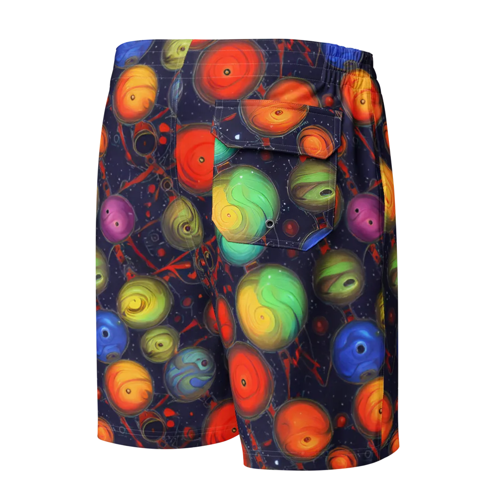 Orbiting Kaleidoscope on Men's Board Shorts — Back