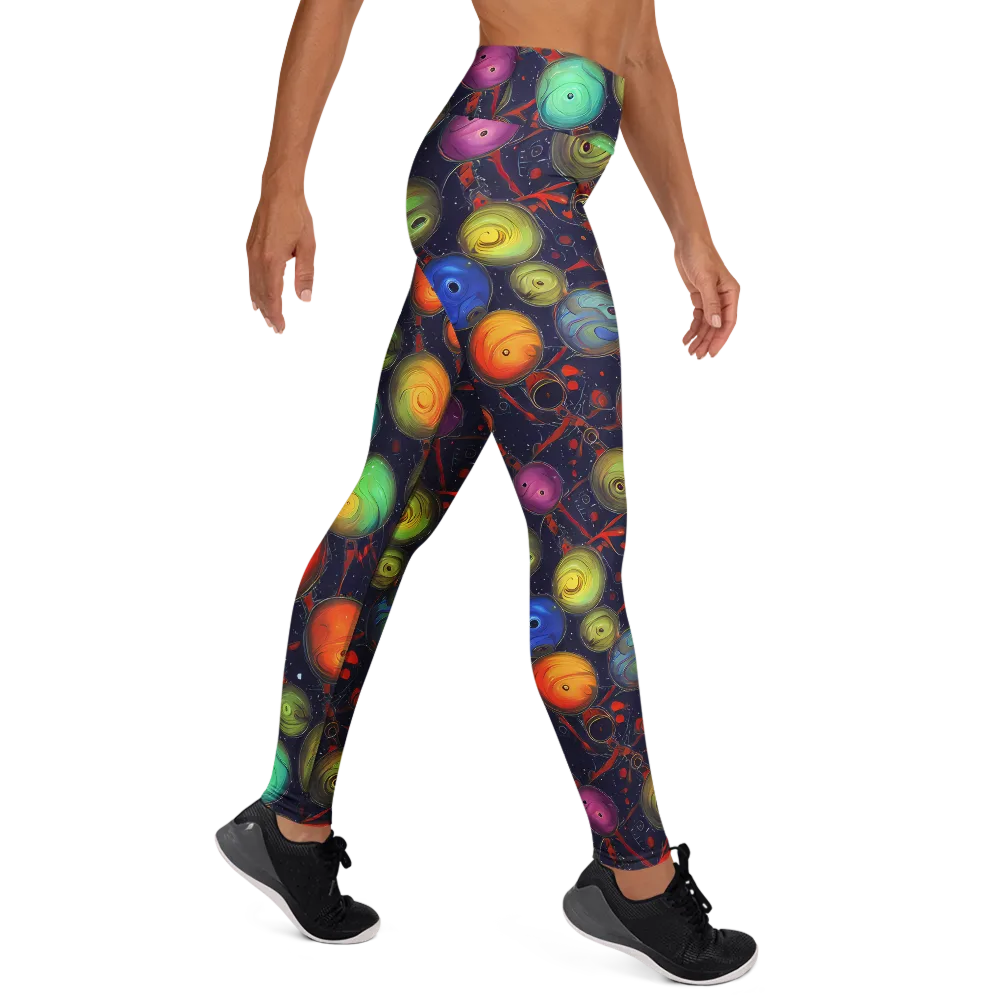 Orbiting Kaleidoscope on Yoga Leggings — Right