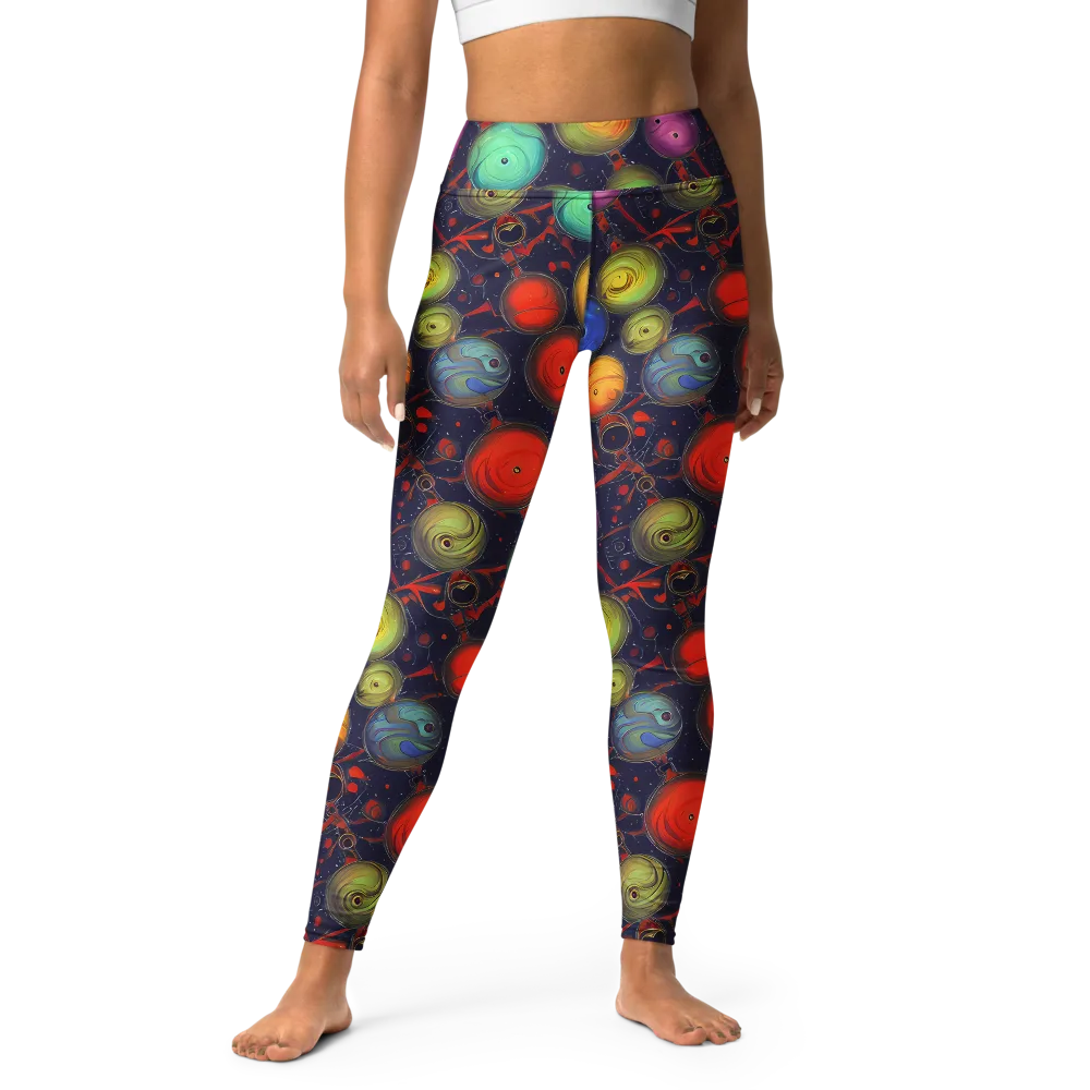 Orbiting Kaleidoscope on Yoga Leggings — Front