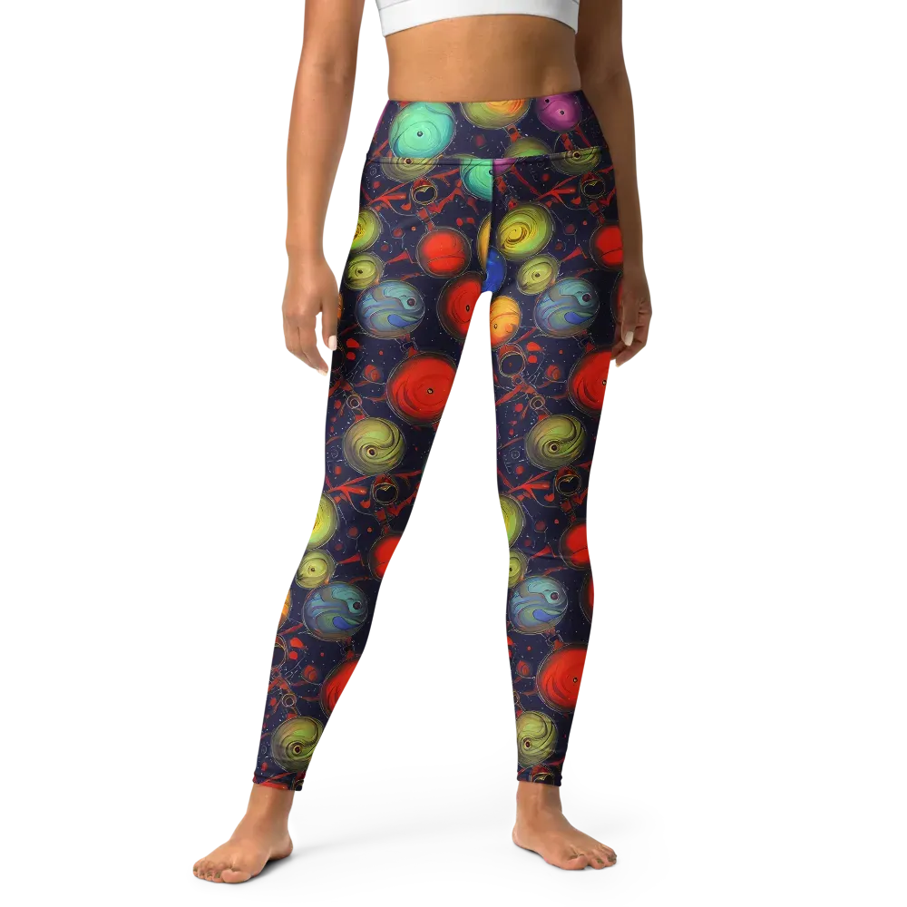 Orbiting Kaleidoscope on Yoga Leggings — Front