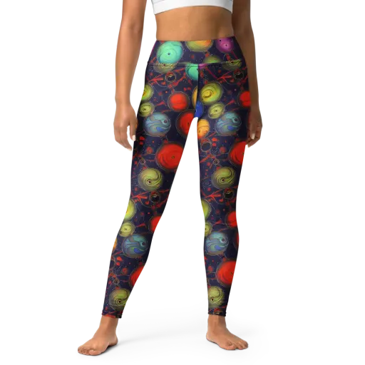 Orbiting Kaleidoscope on a Yoga Leggings