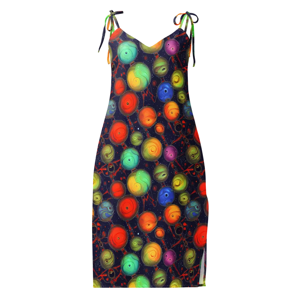 Orbiting Kaleidoscope on Slip Dress — Front