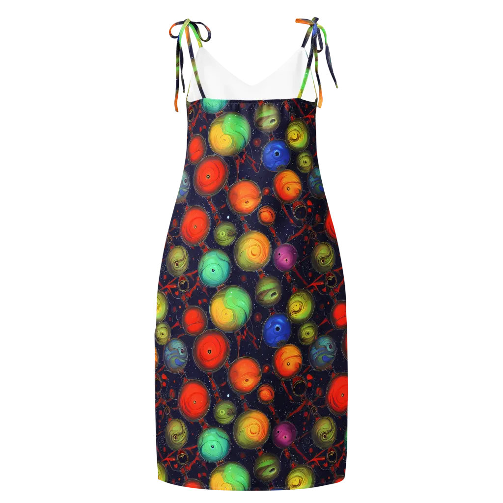 Orbiting Kaleidoscope on Slip Dress — Back