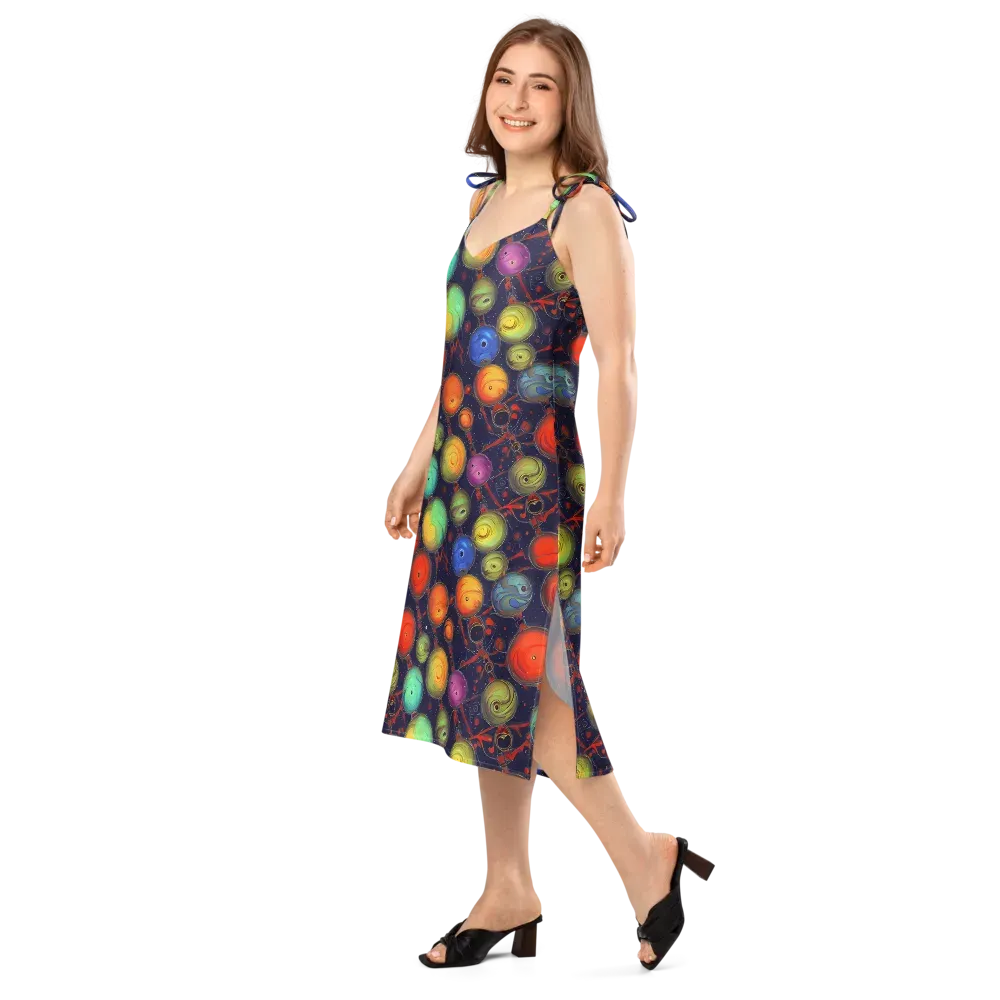 Orbiting Kaleidoscope on Slip Dress — Left Front