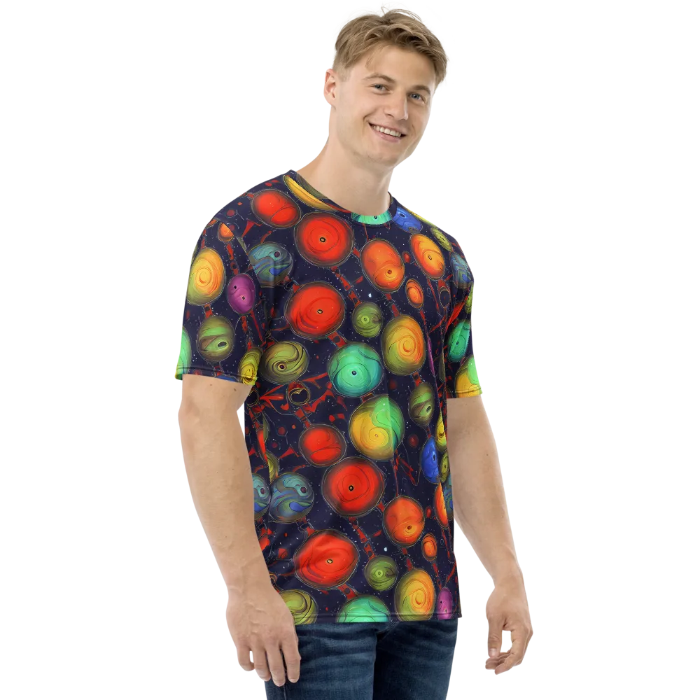 Orbiting Kaleidoscope on Men's Crew Neck T-Shirt — Right