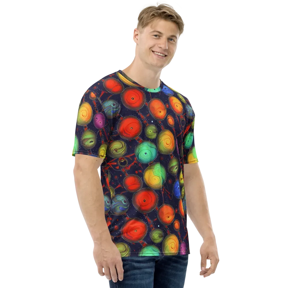 Orbiting Kaleidoscope on Men's Crew Neck T-Shirt — Right