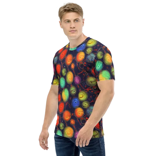 Orbiting Kaleidoscope on a Men's Crew Neck T-Shirt