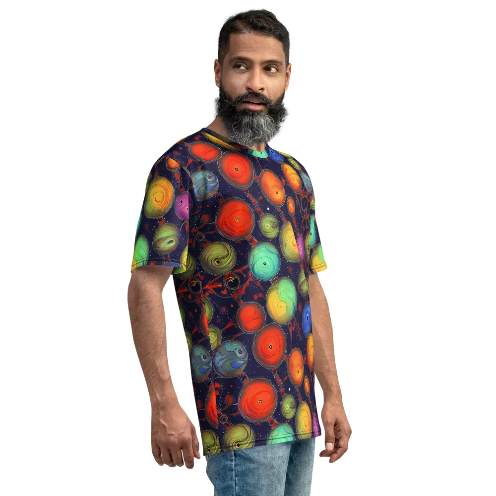 Orbiting Kaleidoscope on Men's Crew Neck T-Shirt — Right