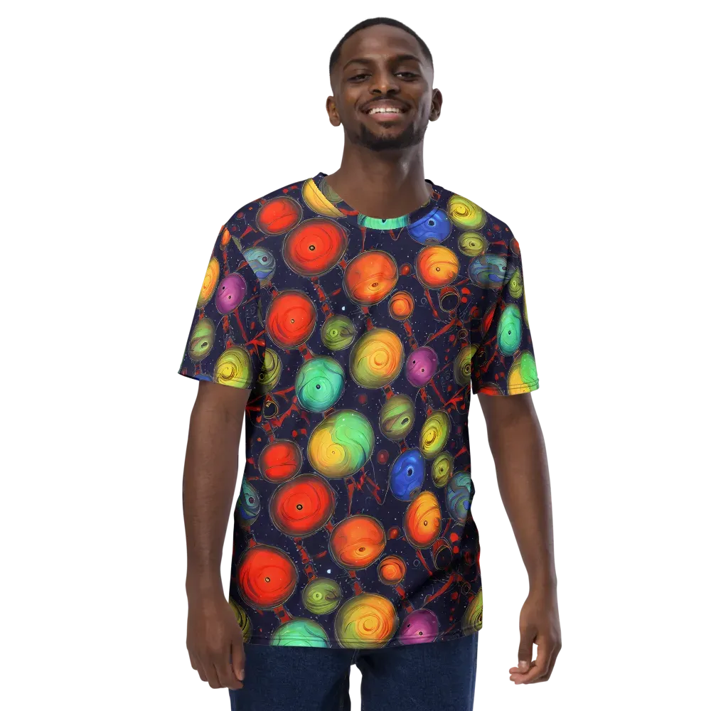 Orbiting Kaleidoscope on Men's Crew Neck T-Shirt — Front
