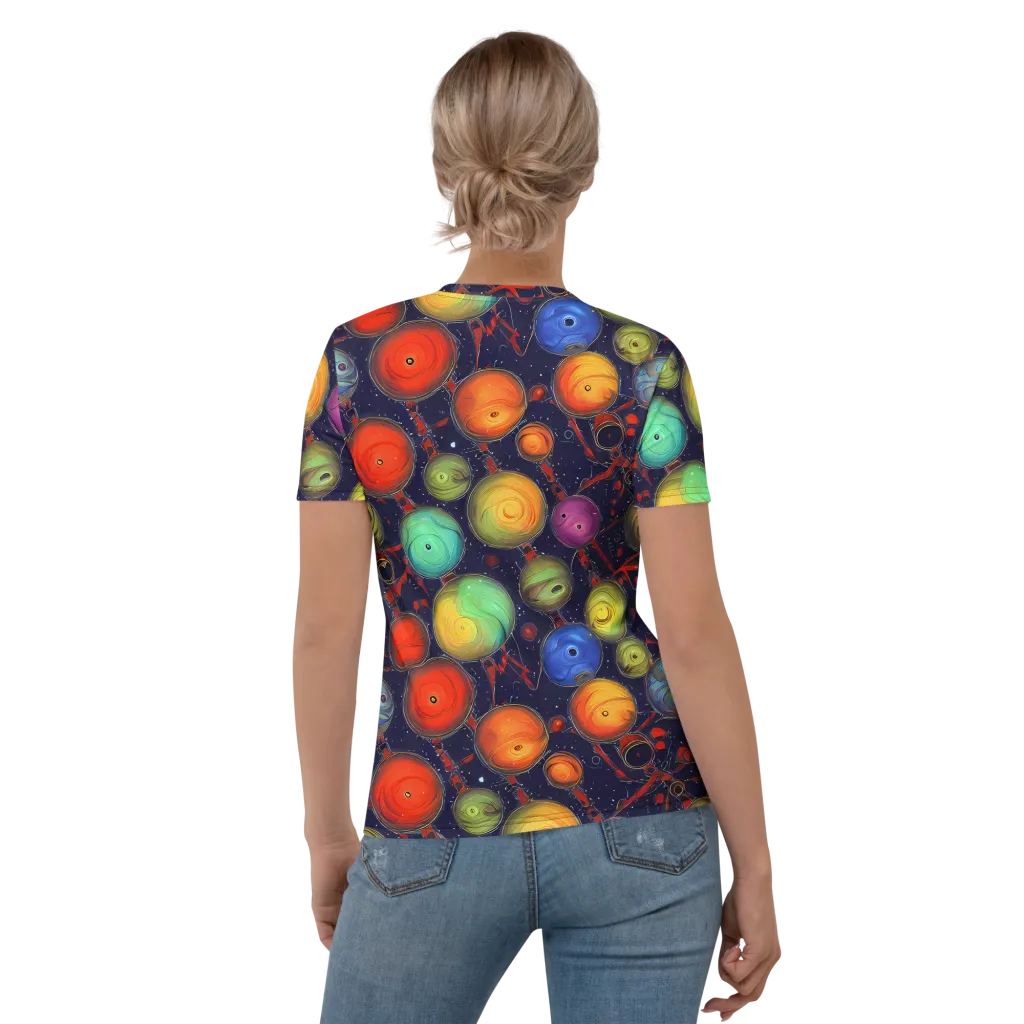 Orbiting Kaleidoscope on Women's Crew Neck T-Shirt — Back