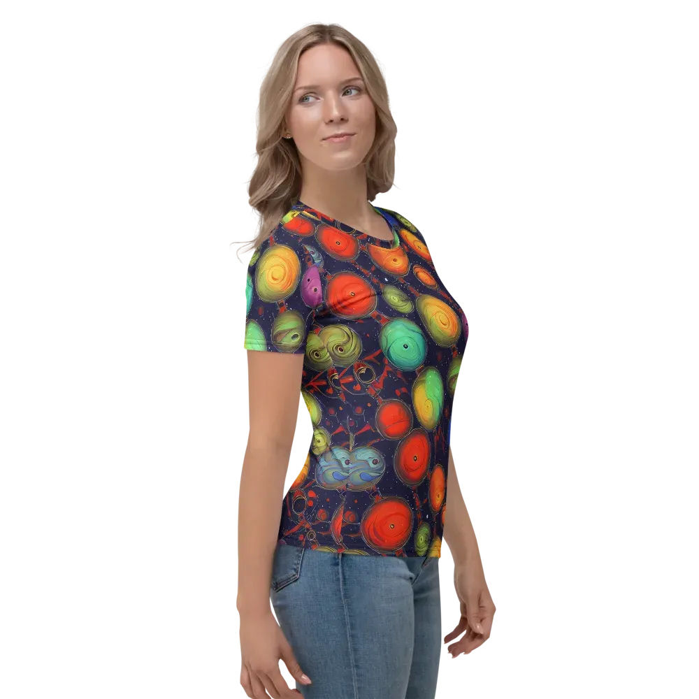 Orbiting Kaleidoscope on Women's Crew Neck T-Shirt — Right