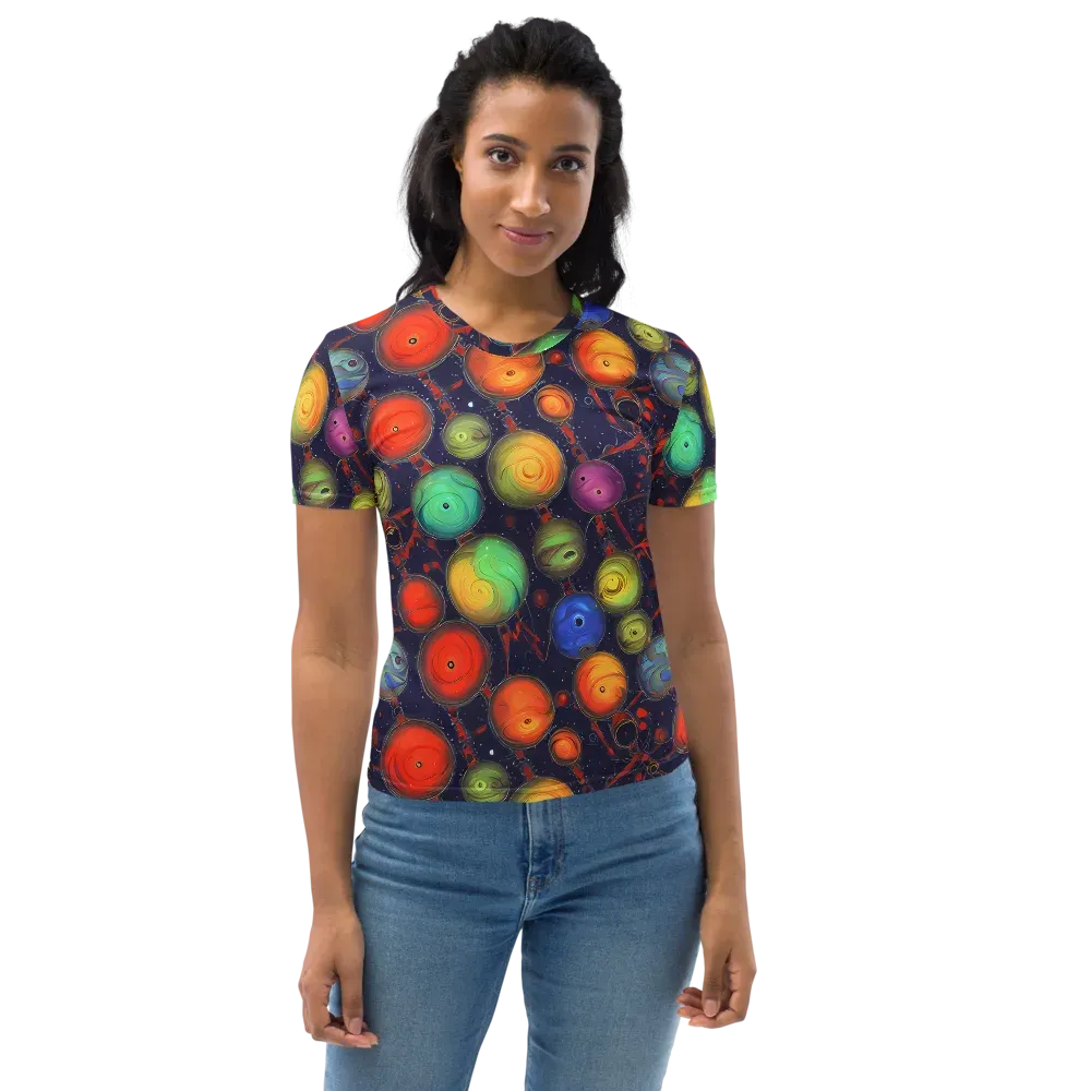 Orbiting Kaleidoscope on Women's Crew Neck T-Shirt — Front