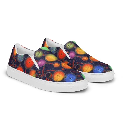 Orbiting Kaleidoscope on a Women's Slip-On Canvas Shoes