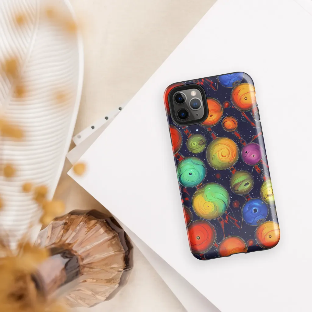 Orbiting Kaleidoscope on Tough Case for iPhone® — Front
