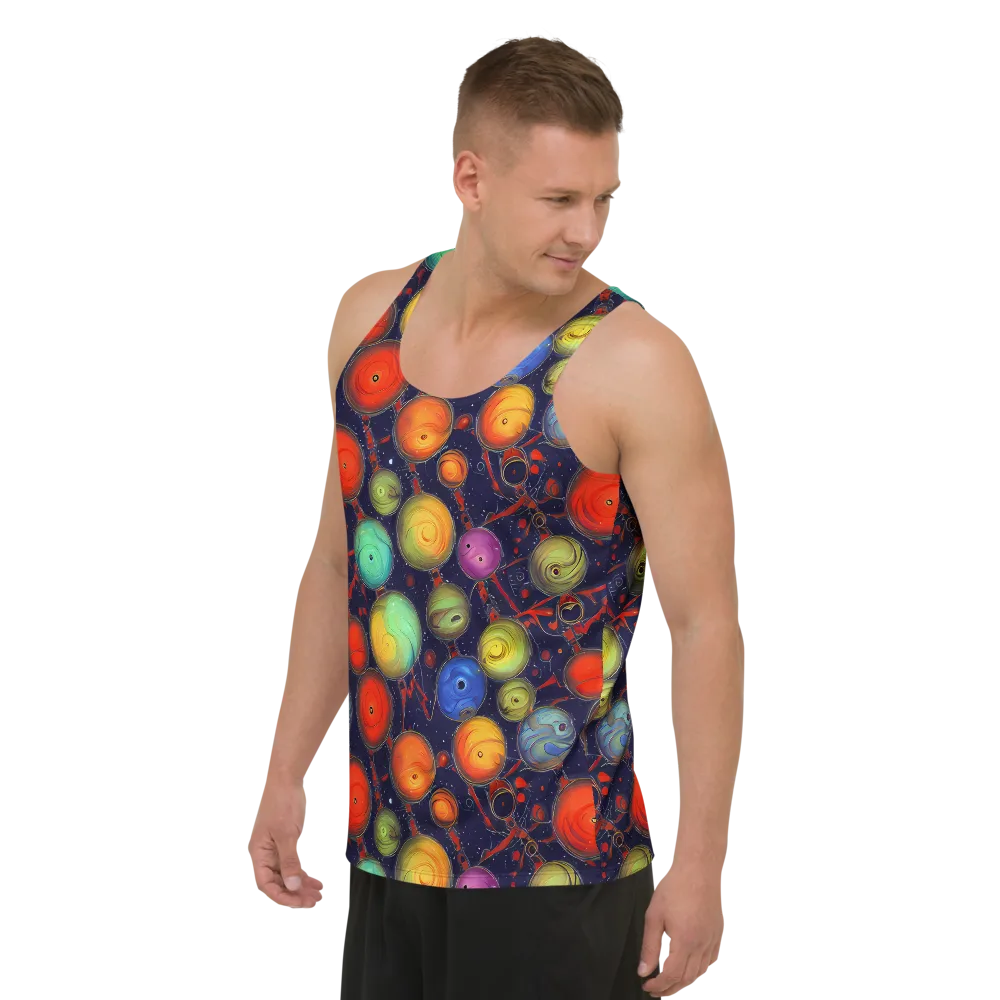 Orbiting Kaleidoscope on Men's Tank Top — Left Front