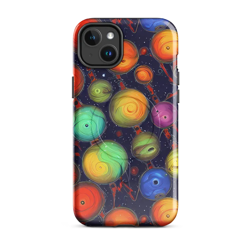 Orbiting Kaleidoscope on MagSafe Tough Case for iPhone® — Front