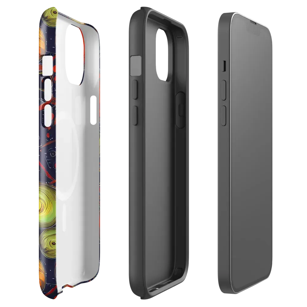 Orbiting Kaleidoscope on MagSafe Tough Case for iPhone® — Front