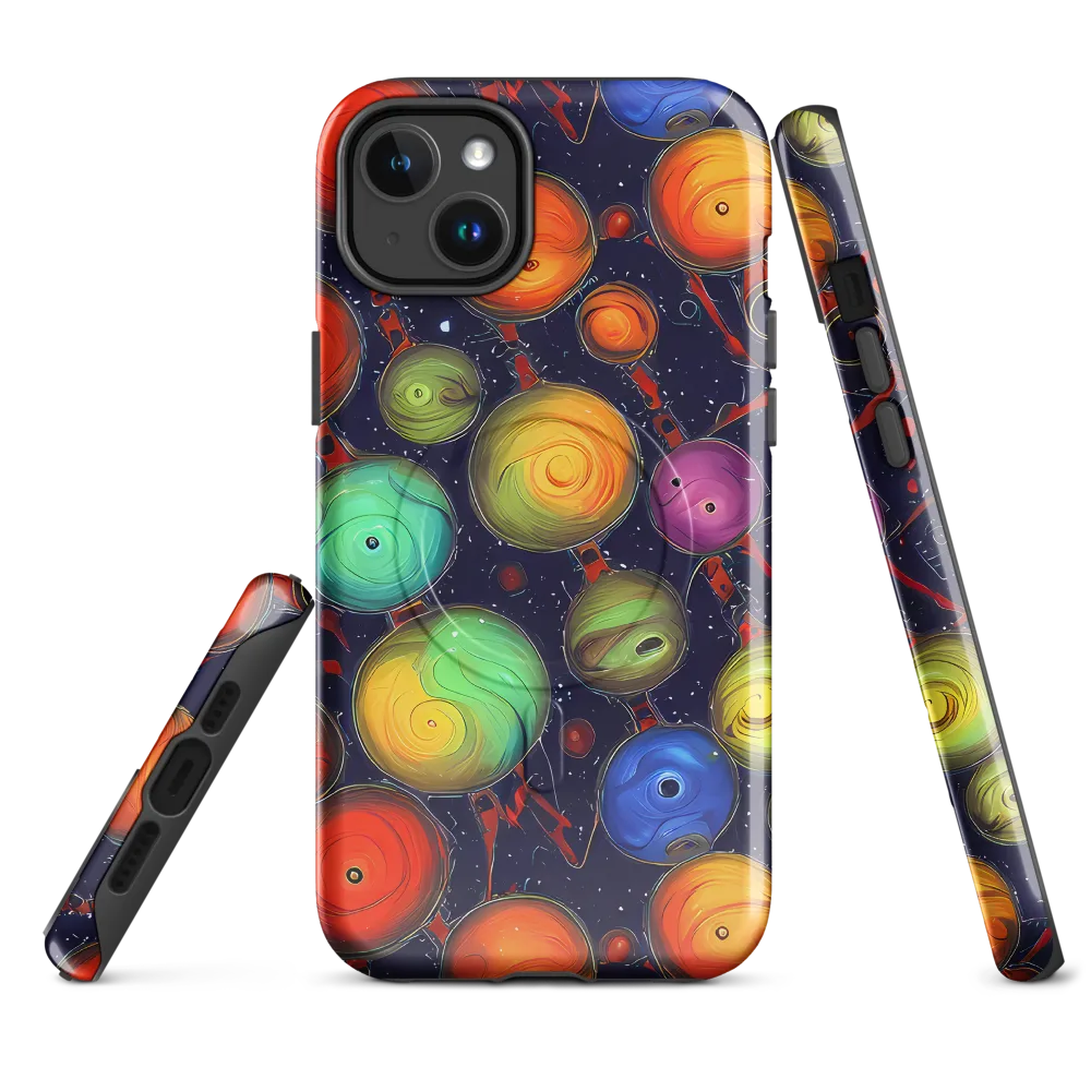 Orbiting Kaleidoscope on MagSafe Tough Case for iPhone® — Front