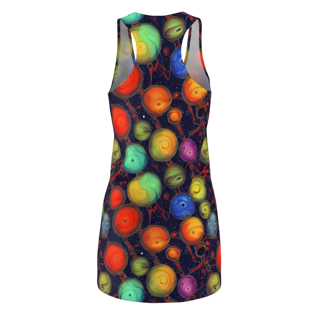 Orbiting Kaleidoscope on Racerback Dress — Back