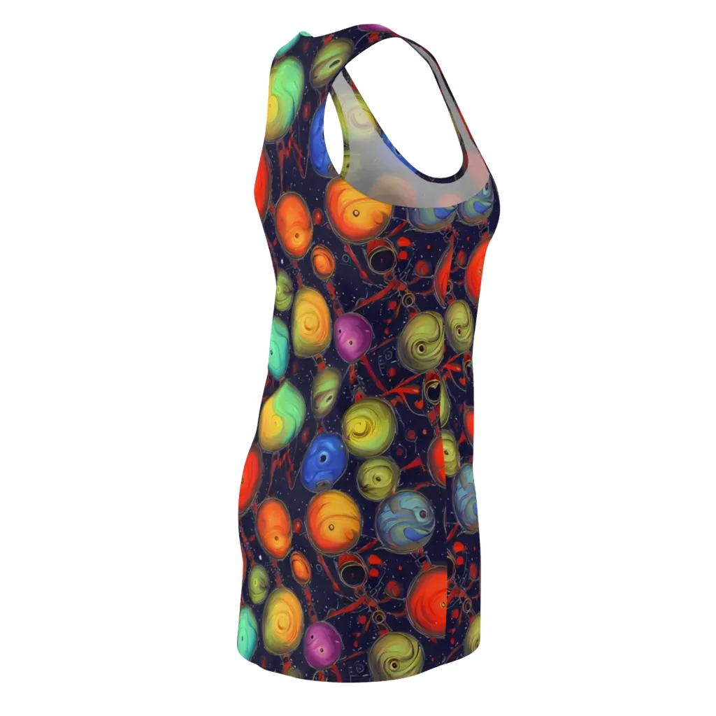 Orbiting Kaleidoscope on Racerback Dress — Back Side