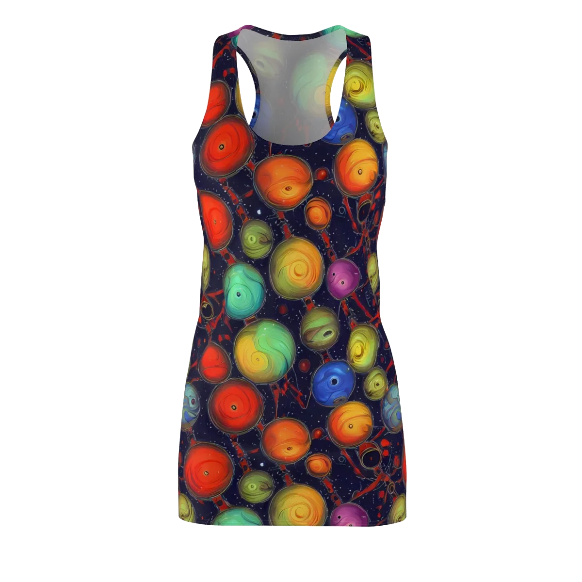 Orbiting Kaleidoscope on Racerback Dress — Front