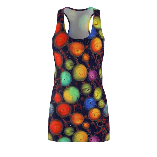 Orbiting Kaleidoscope on a Racerback Dress