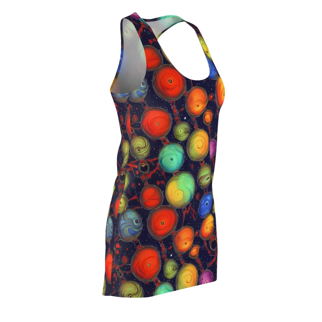 Orbiting Kaleidoscope on Racerback Dress — Front Side