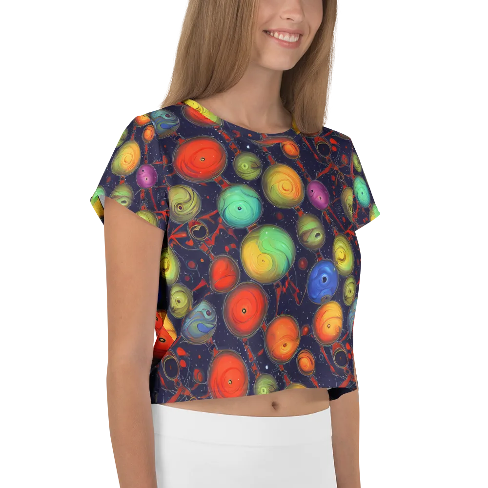 Orbiting Kaleidoscope on Crop Tee — Right