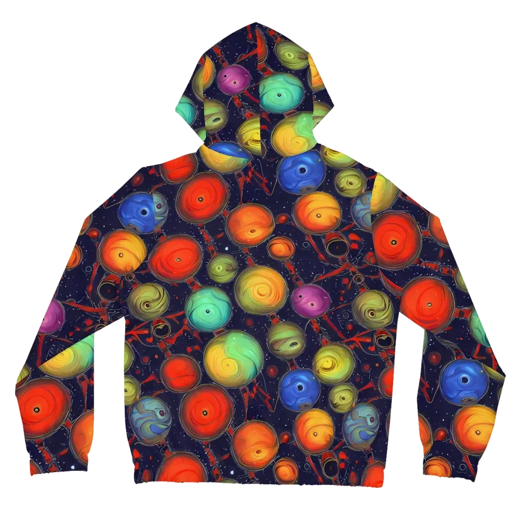 Orbiting Kaleidoscope on Women's Full-Zip Hoodie — Back