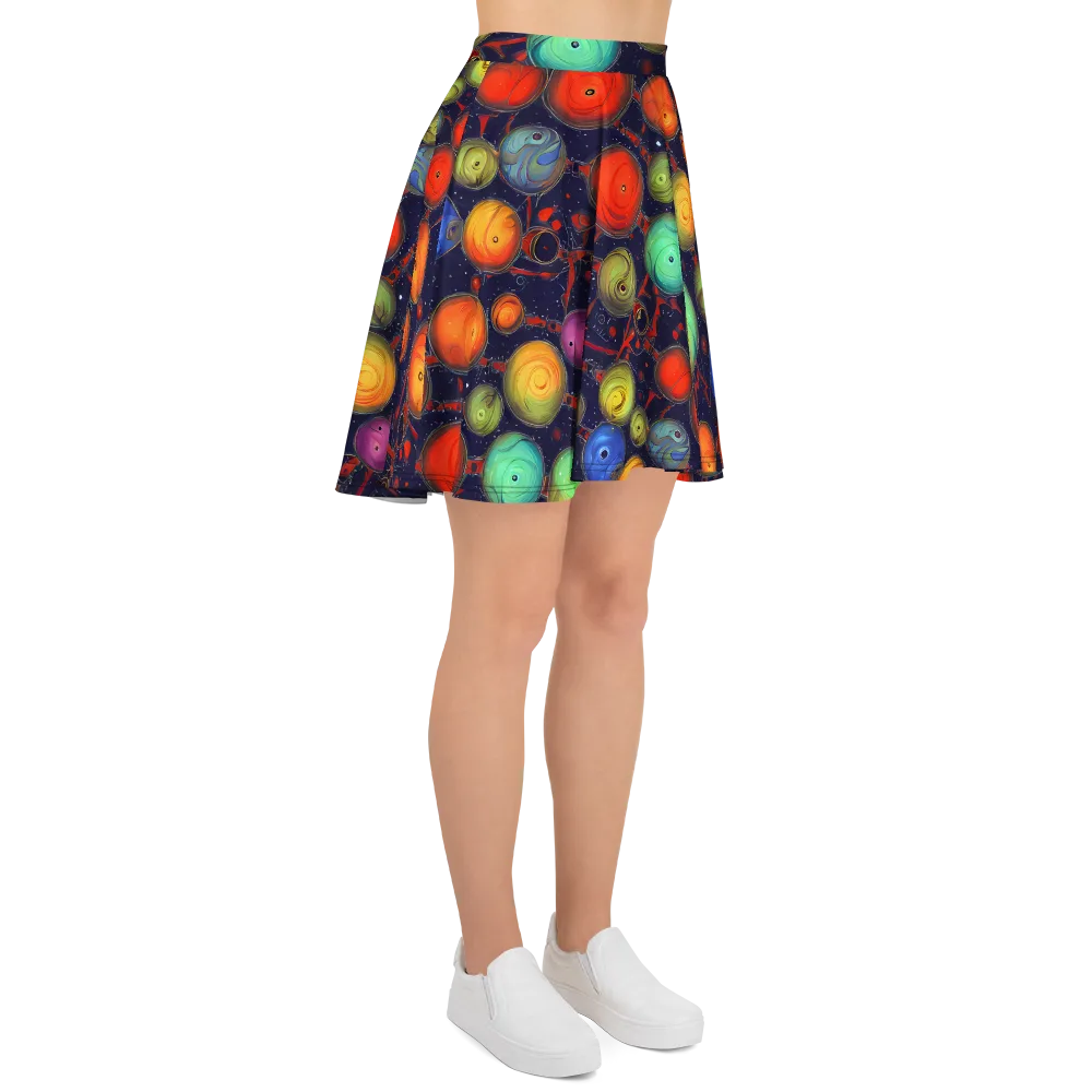 Orbiting Kaleidoscope on Skater Skirt — Right