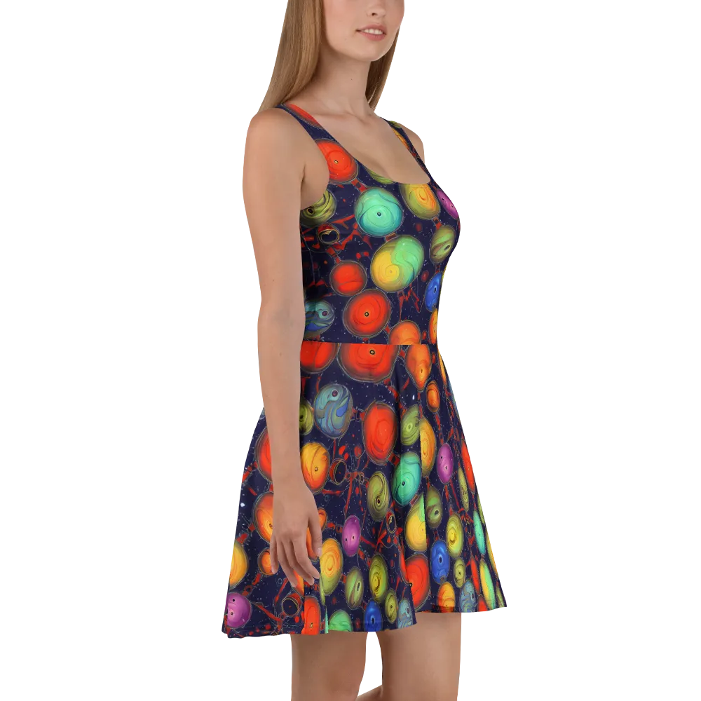 Orbiting Kaleidoscope on Skater Dress — Right