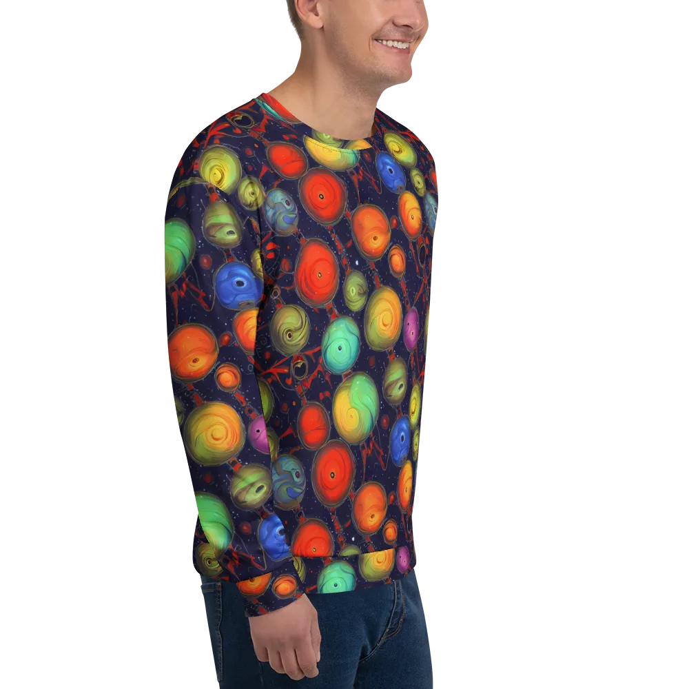 Orbiting Kaleidoscope on Sweatshirt — Right Front