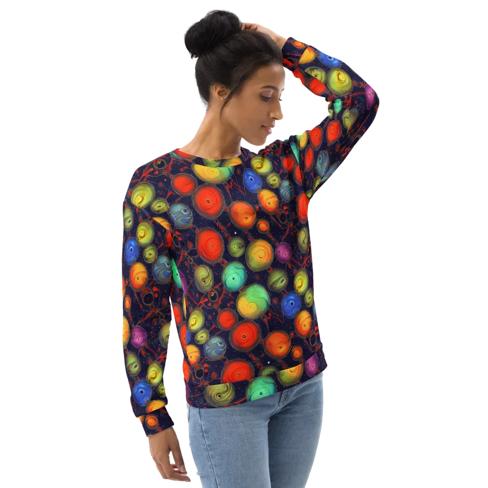 Orbiting Kaleidoscope on Sweatshirt — Right Front