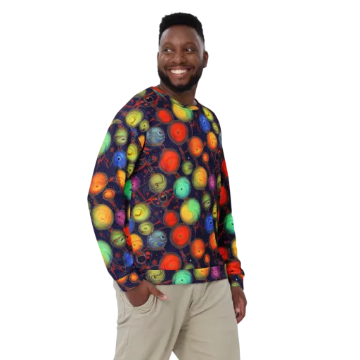 Orbiting Kaleidoscope on a Sweatshirt
