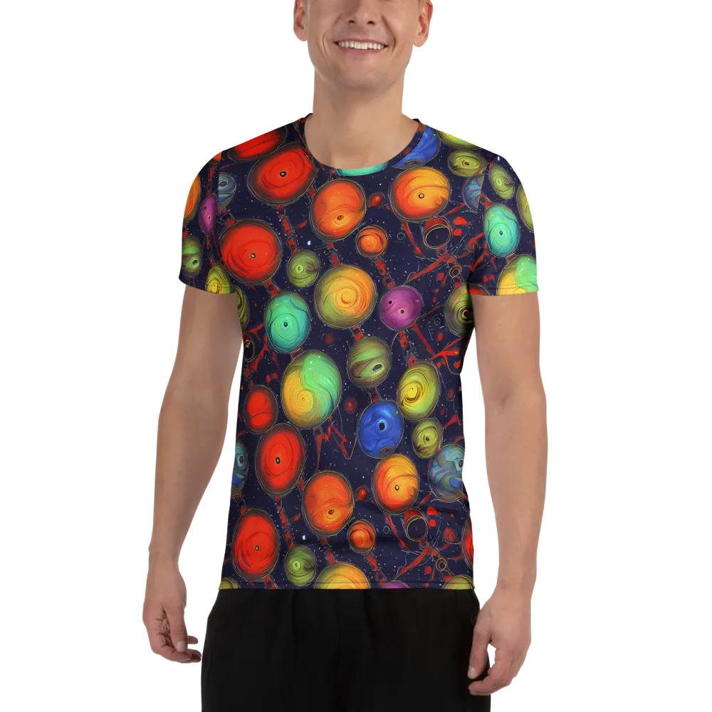 Orbiting Kaleidoscope on Men's Athletic T-Shirt — Front