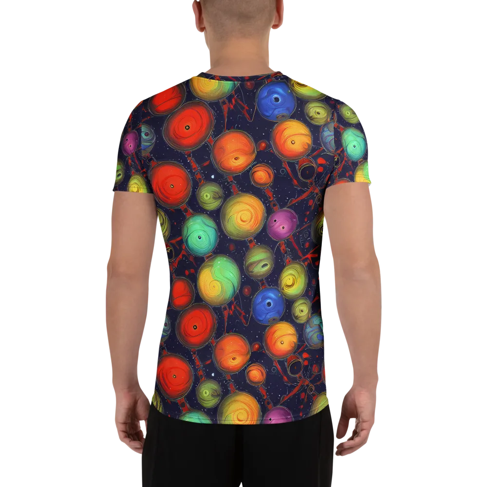 Orbiting Kaleidoscope on Men's Athletic T-Shirt — Back