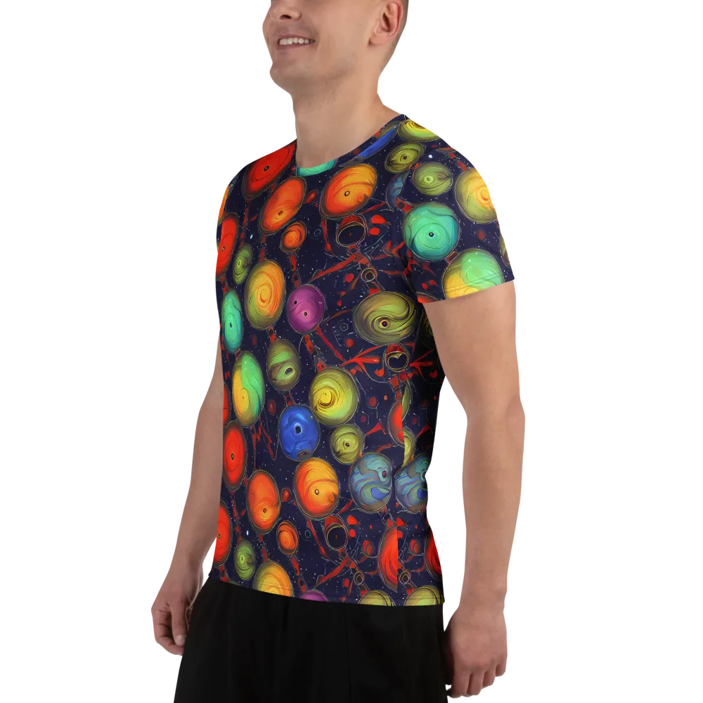 Orbiting Kaleidoscope on Men's Athletic T-Shirt — Left