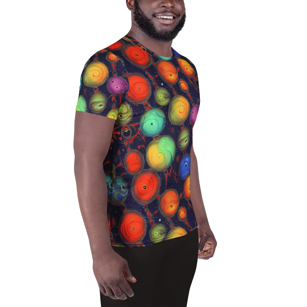 Orbiting Kaleidoscope on Men's Athletic T-Shirt — Right