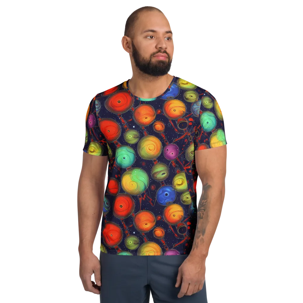 Orbiting Kaleidoscope on Men's Athletic T-Shirt — Front