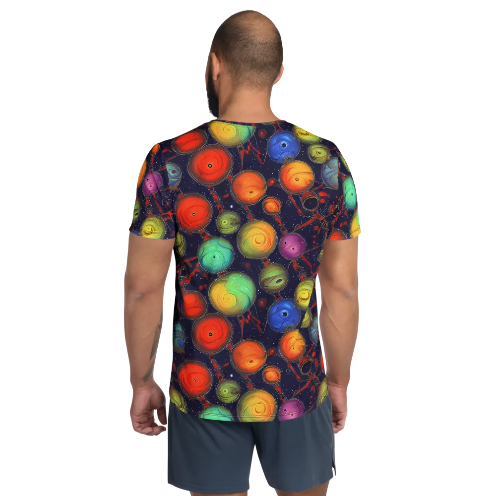 Orbiting Kaleidoscope on Men's Athletic T-Shirt — Back